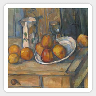 Still Life with Milk Jug and Fruit by Paul Cezanne Magnet